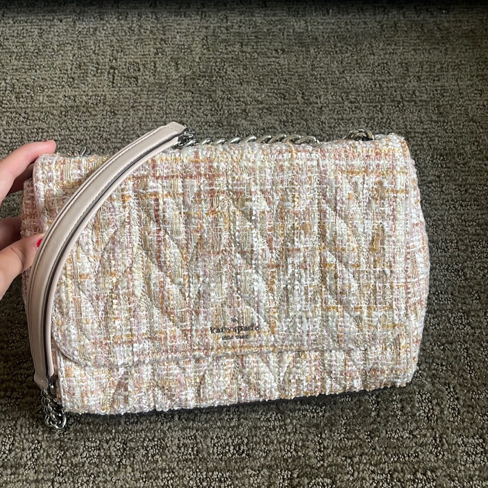 Kate Spade quilted tweed purse